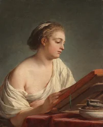 Frau beim Lesen, 1769