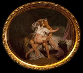 Galante Szene in einem Likör