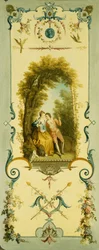 Drei dekorative Paneele mit Allegorien von Winter, Sommer und Herbst