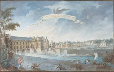 Ansicht und Perspektive des Schlosses von Chenonceaux