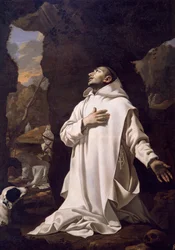 Der heilige Bruno betet in der Wüste, von Nicolas Mignard (1606-1668)