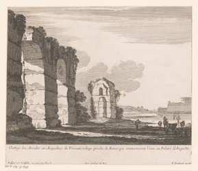 Landschaft mit Ruinen und Kuhhirten