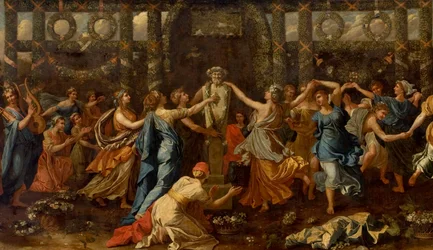 Hymenaios verkleidet als Frau während eines Opfers an Priapus (Detail)