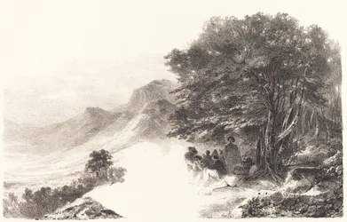 Paysans se reposant dans la Campagne