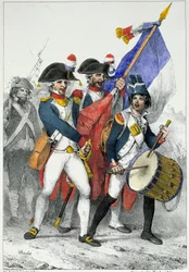 Das Vaterland in Gefahr: Freiwillige der Ersten Republik (1792-1799) ziehen in den Krieg.