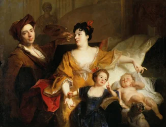 Selbstporträt des Künstlers mit seiner Familie, um 1704