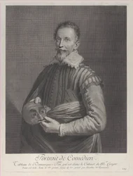 Porträt eines Komikers: Porträt von Francesco Andreini mit einer Maske, 1729-40