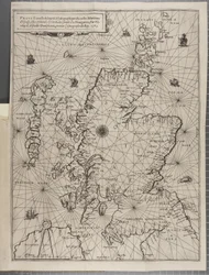 Karte aus „Die Seefahrt König Jakobs V. rund um Schottland, die Orkneyinseln und die Hebriden oder Westlichen Inseln: unter der Führung des vortrefflichen Lotsen Alexander Lindsay“