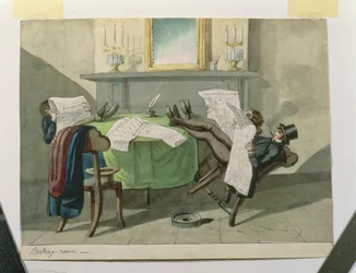Astor House Lesesaal, 1840