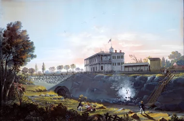 Ansicht des Tunnels der Harlem Railroad, ca. 1837