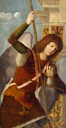 Triptychon-Panel mit dem Erzengel Michael