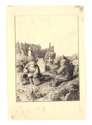 Illustration zu "Strandvarslet und der Kirchengeist"