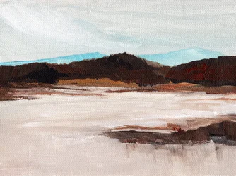 Gedämpfte Berglandschaft