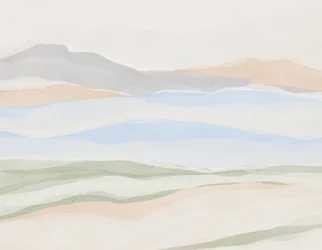 Pastellfarbene Bergschichten