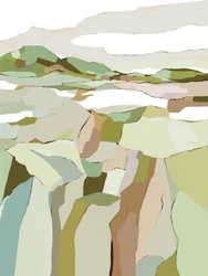 Gelassene abstrakte Landschaft