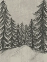 Winterwaldskizze