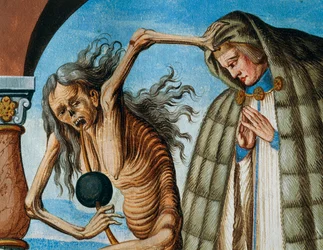 Tod mit dem Kanoniker (Detail)