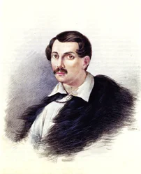 Porträt des Dekabristen Alexander Alexandrowitsch Bestuschew 1797-1837, 1839