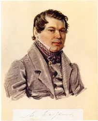 Porträt des Dekabristen Michail Naryschkin 1798-1863, 1832-1833