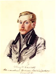Porträt des Dekabristen Pyotr Belyaev 1804-1864, 1832-1833
