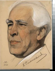 Porträt des Regisseurs Konstantin Sergejewitsch Stanislawski (1863-1938) - Werk von Nikolai Andrejewitsch Andrejew (1873-1932)