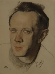 Porträt von Michail Alexandrowitsch Tschechow 1891-1955, 1921