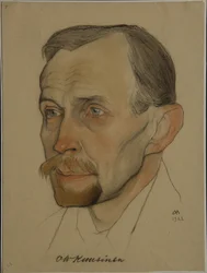 Porträt von Otto Wilhelm Wille Kuusinen 1881-1964, 1922