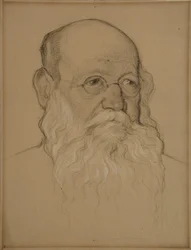 Porträt des revolutionären Grafen Pjotr A. Kropotkin 1842-1921, 1920-1921