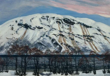 Kalter Aprilmorgen mit Lawine, Schneeberg