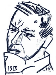 Porträt des Künstlers und Autors David Burliuk 1882-1967, 1913