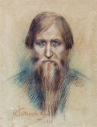 Porträt des russischen Mystikers Grigori Rasputin