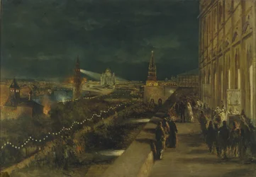 Beleuchtung von Moskau anlässlich der Krönung von Kaiser Alexander III. am 15. Mai 1883