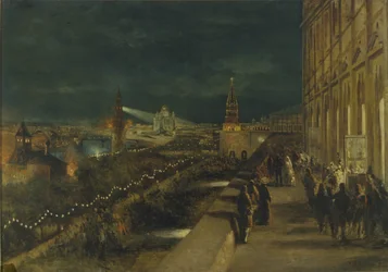 Illumination Moskaus anlässlich der Krönung Kaiser Alexanders III. am 15. Mai 1883, 1883