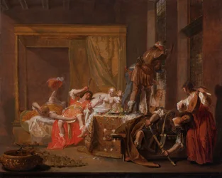 Szene von der Hochzeit von Messalina und Gaius Sillius, um 1645-50