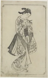 Kurtisane mit einem Federballschläger, 1739