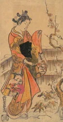 Eine junge Dame im Garten