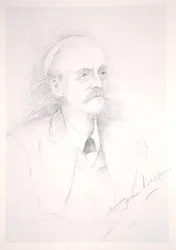 Porträt von Sir Arthur James Balfour aus einem Album zur Entente Cordiale