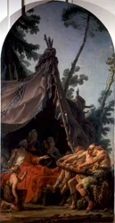 Der König von Skythien auf seinem Sterbebett bittet seine Söhne um Versöhnung, ca. 1767