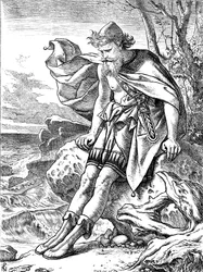 Odysseus auf Ogygia, 1864