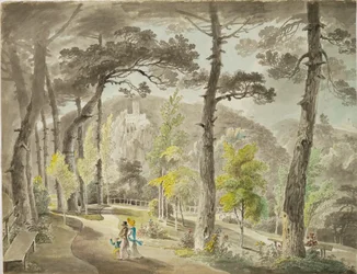 Promenade im Hinterbrühltal, ein beliebtes Ausflugs- und Urlaubsgebiet südlich von Wien