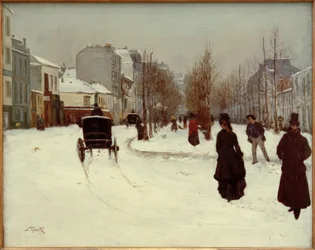 Der Boulevard de Clichy im Schnee