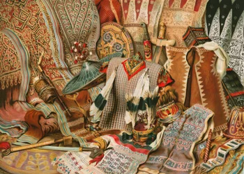 Indonesische Kultur: Stoffe und Waffen der Malaien