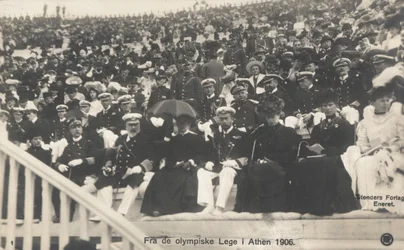 Würdenträger beobachten die Olympischen Spiele 1906, Athen