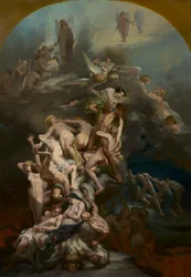 Himmel und Hölle, ca. 1850.