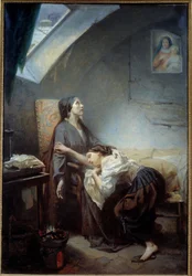 Die unglückliche Familie. (1800-1874) 1849. 1,15 x 0,76 m. Paris, Musée d