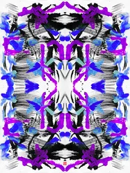 Zen Tinten Blau Lila Blumenmuster, 2023