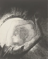 Eine Frau bekleidet von der Sonne, 1899 (Druck)