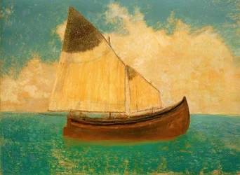 Treibend (Das Boot mit gelben Segeln)
