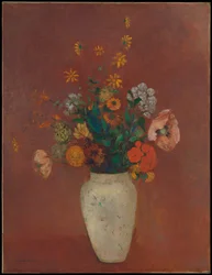 Blumenstrauß in einer chinesischen Vase