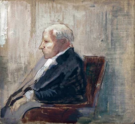 Sitzender Mann